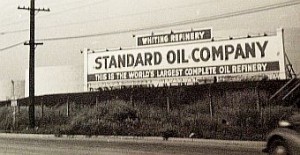 Sign for Standard Oil which took over Sinclair in the late 1930s, photograph accessed http://www.pophistorydig.com/topics/tag/whiting-indiana-history/ "Inferno