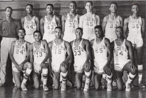 Garrett coaches Crispus Attucks to the 1959 Indiana high school state championship. Image credit: Indiana Historical Society Digital Collections, 1959
