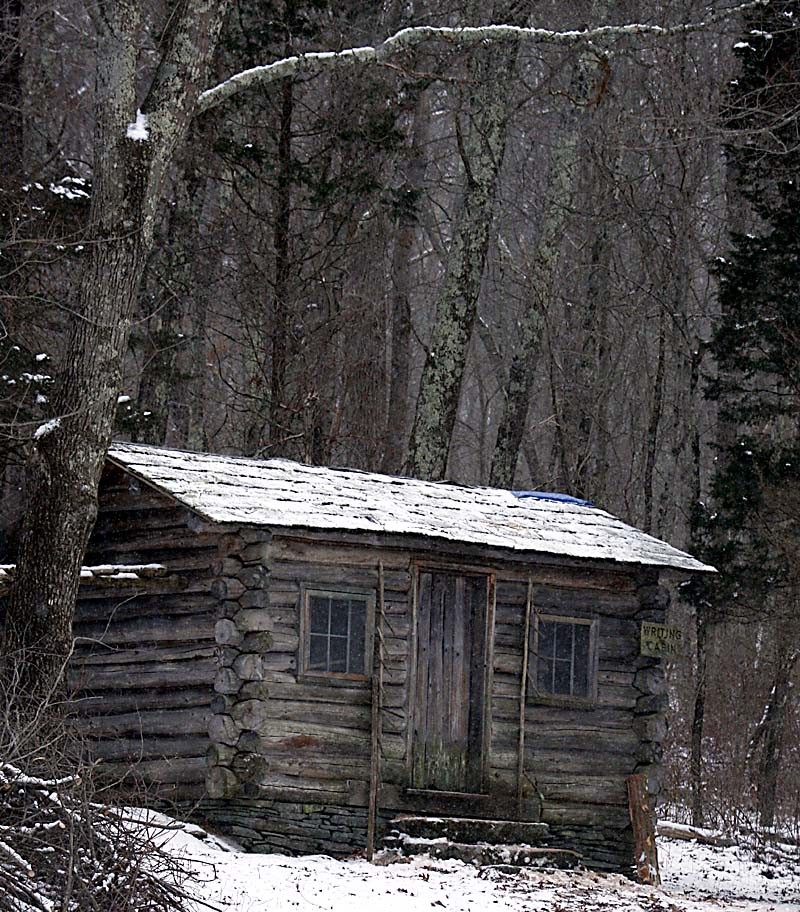 Richard Telford, "Edwin Way Teale’s writing cabin at Trail Wood," photograph, 2014, accessed Connecticut Audubon Society, http://www.ctaudubon.org/2014/01/trail-woods-artistwriter-in-residence-program/#sthash.4EEwoBKM.dpbs