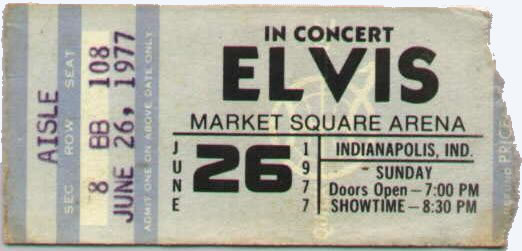 Elvis 1977-june-26-ticket- Elvis Presley Music AU