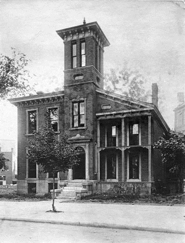 The English family home on Circle Street, Indianapolis, 1870s. English lived in Indianapolis for most of his adult life, occasionally visiting his home in Scott County. Courtesy of Indiana Historical Society.