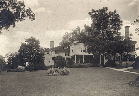 The English family home in Englishton Park, Lexington, Scott County, Indiana, circa 1900. English lived here for many years with his family until his time in the Indiana House brought him to Indianapolis. An IHB marker for English is at this location. Courtesy of Indiana Historical Society.