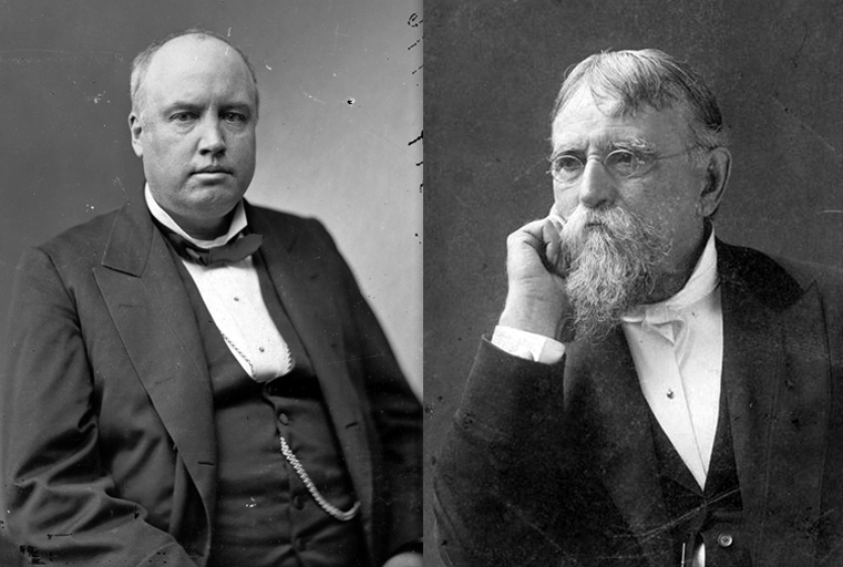 Robert Ingersoll (Left) and Lew Wallace (Right). Courtesy of the Library of Congress and Literary History Blog. 