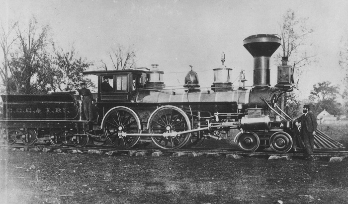 The Bellefontaine and Indiana’s “Sidney” Locomotive, built by Niles & Co., 1853 (rebuilt 1856)