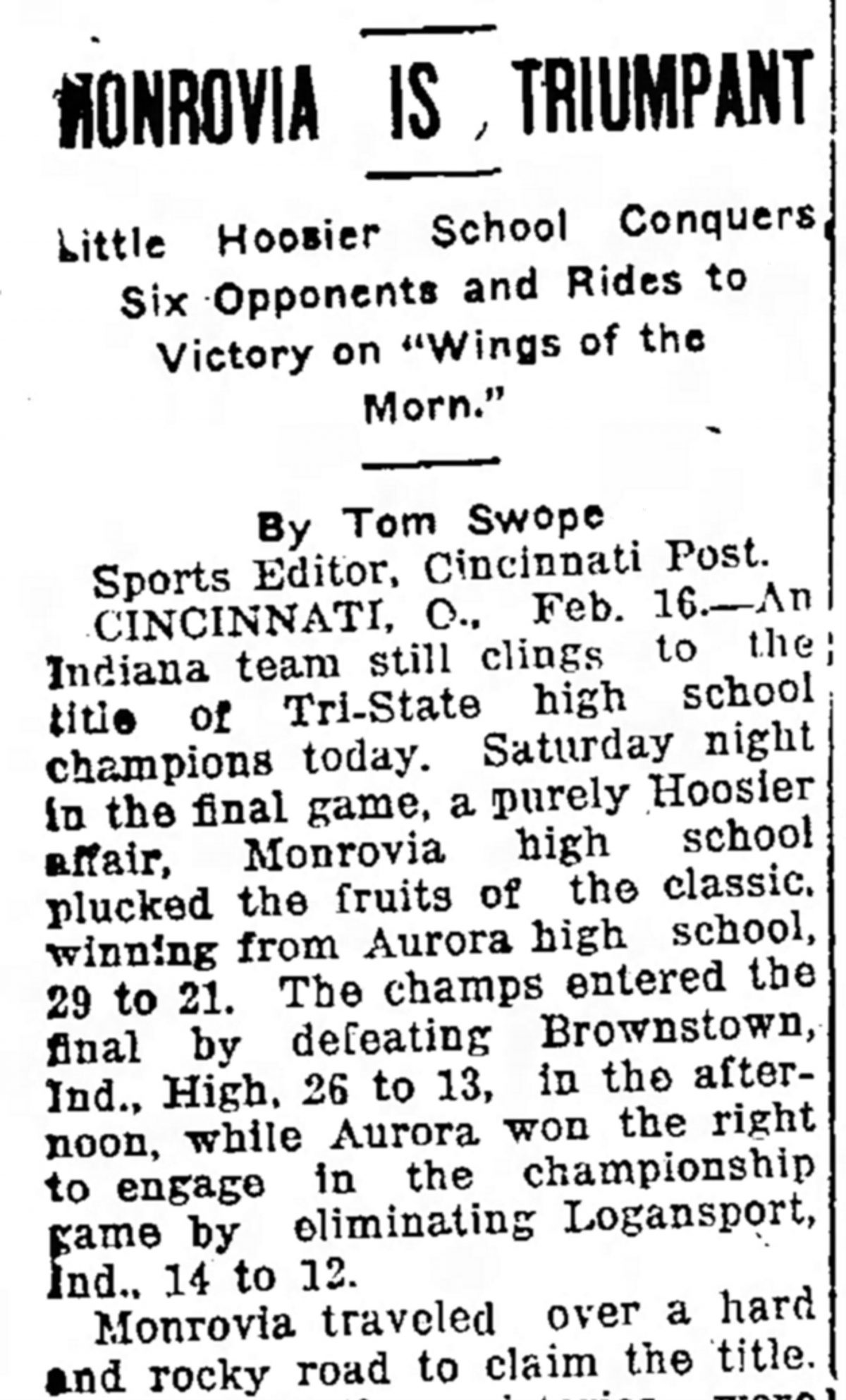 Branch McCracken: A Hoosier Hardwood Hero – The Indiana History Blog