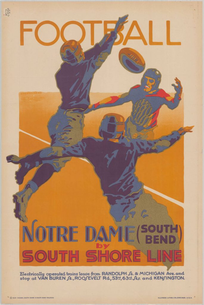 TOUCHDOWN FOOTBALL KEEP CLEAR OF GANGS YOU ARE OUT TO WIN VINTAGE  POSTER REPRO 